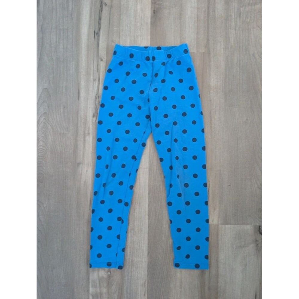 Primary Blue Polka Dot Leggings Full Length, 8Y (U2)